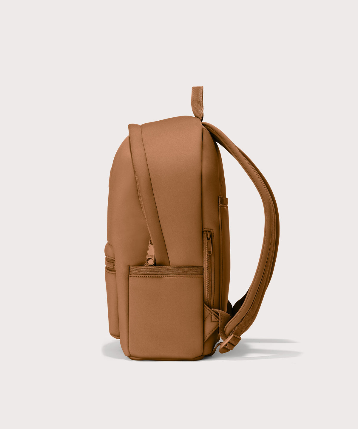 Medium Dakota in a saturated, warm medium-brown with burnt orange undertones., side view