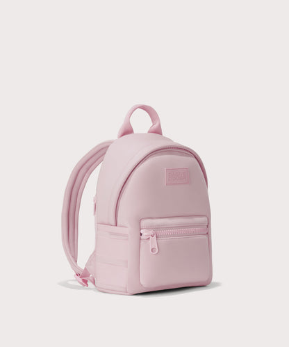 Small Dakota in a cool, powdery pink with soft grey undertones., side angle view