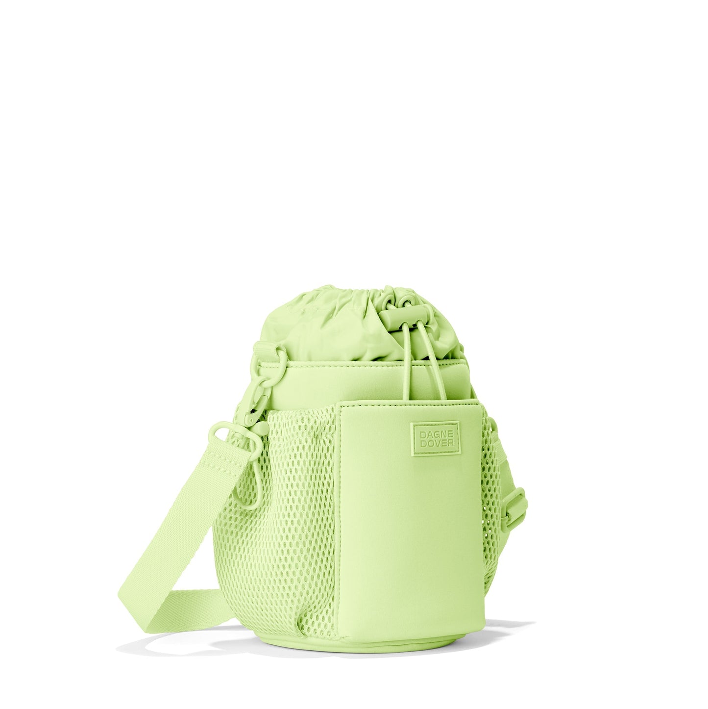 Dagne Dover Sloan Water Bottle Sling in a vibrant, creamy green seen from an angle.