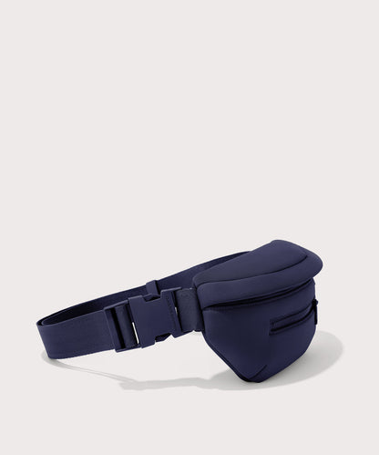 Dagne Dover Ace Fanny Pack in dark blue seen from the side