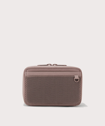 Dagne Dover large Arlo Tech Organizer in pink seen from the back.