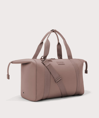 Extra large Landon Carryall in pink with zippers unbuckled