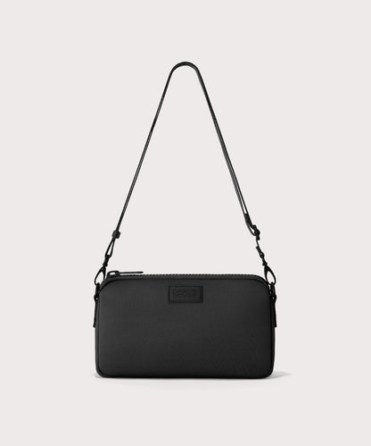Dagne Dover Nora Shoulder Bag in black, side angle.