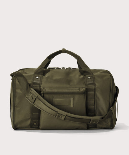 Front view of Monaco garment duffle in dark green