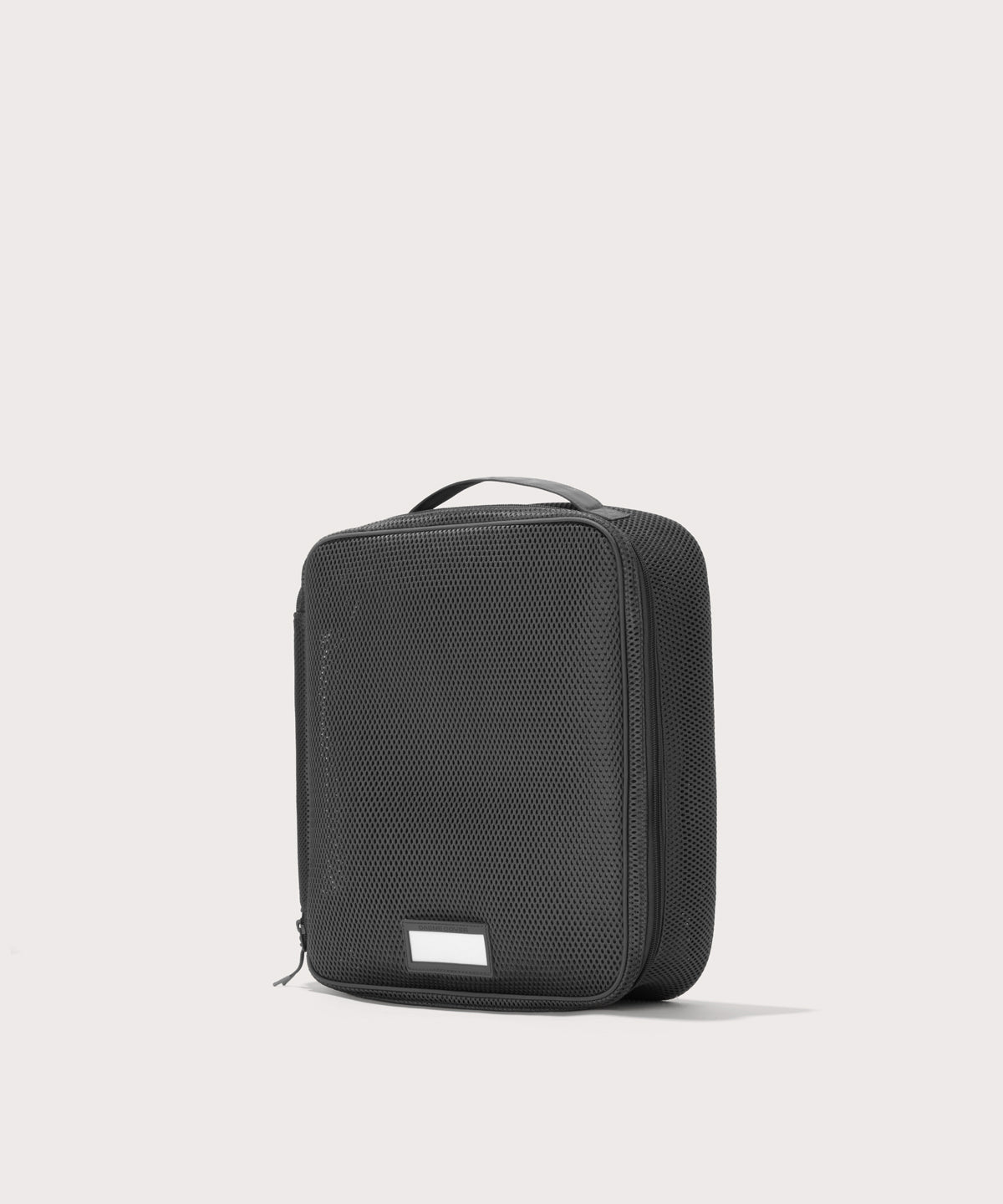 3/4 view of Large Roma packing cube in carbon black