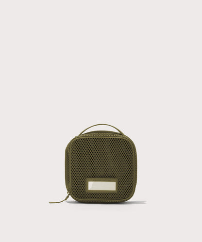 Front view of small Roma packing cube in dark green
